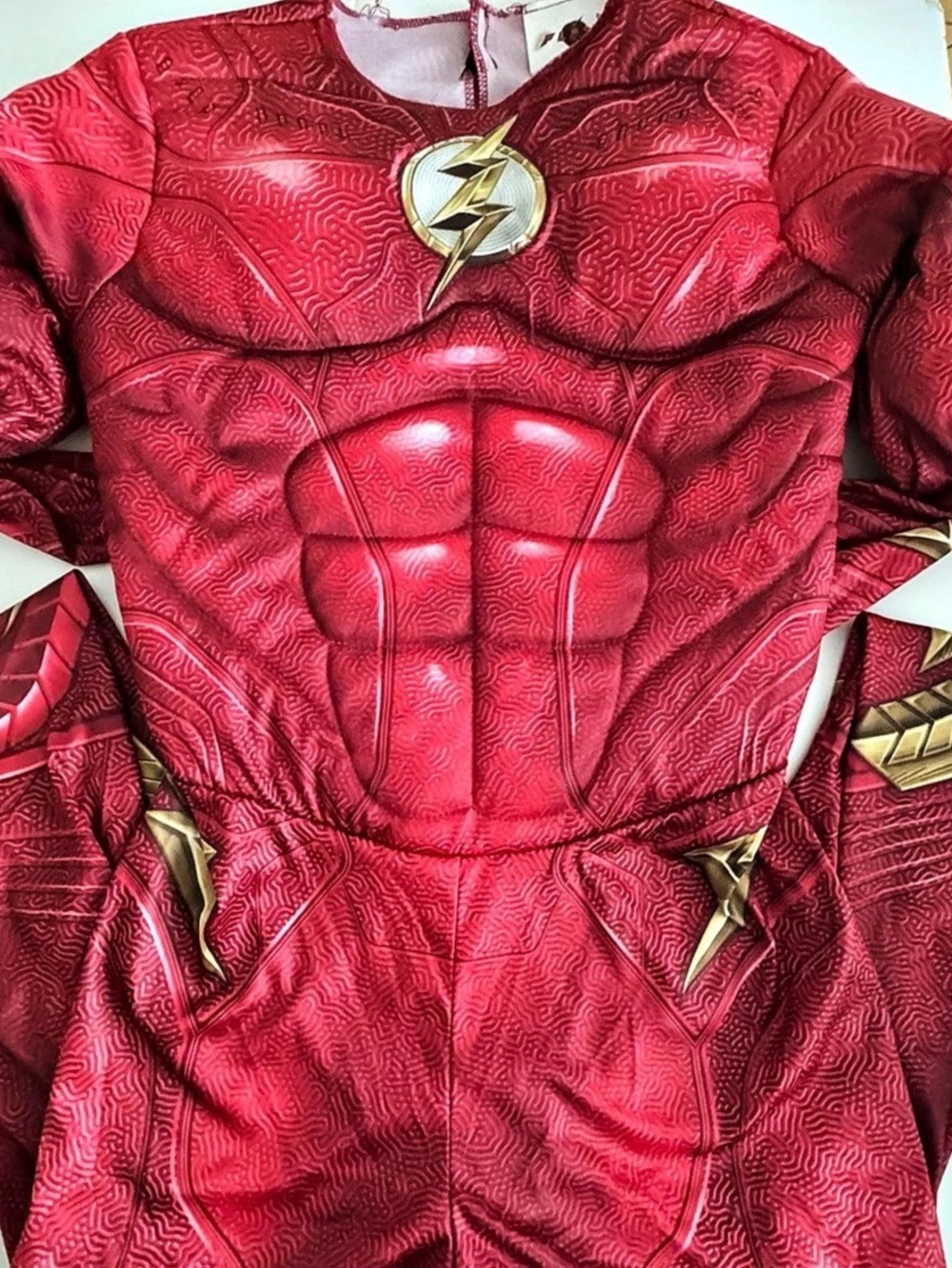 DC Comics The Flash costume Red & Gold Boys Medium (8) Like New